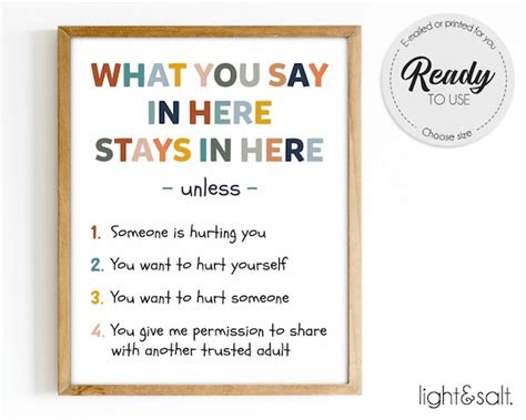 What You Say In Here Stays In Here Free Printable